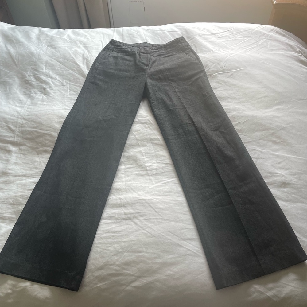 Gray Wide-Leg Trousers